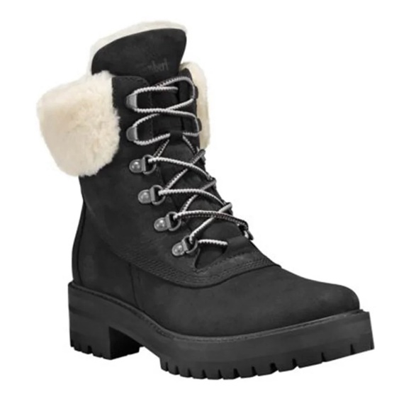 Timberland Shoes - Timberland 6" Courmayeur Valley shearling-lined black boots, size 10